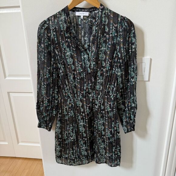 REISS Miriam Printed Shift Long Sleeve Mini Dress  in Multi 2 NWOT - Picture 8 of 16